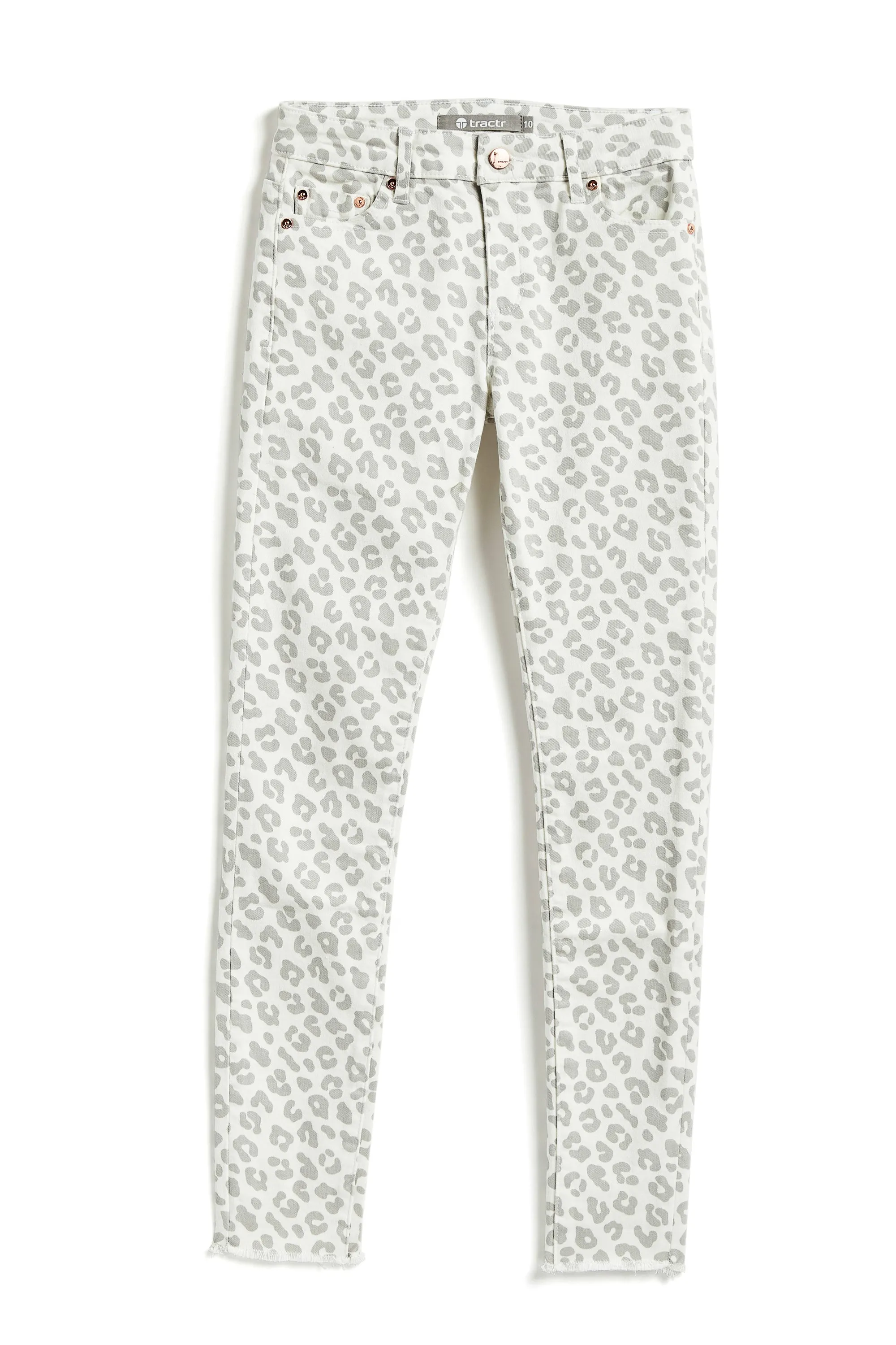 Diane - Leopard Print Fray Hem Skinny