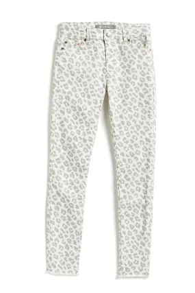 Diane - Leopard Print Fray Hem Skinny