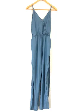 DO BE Chambray Cinched Tie Waist Jumpsuit- Size S