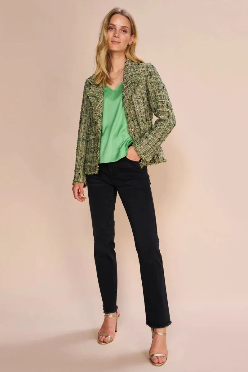 Dorah Boucle Blazer | Zephyr Green | Blazer fra Mos Mosh