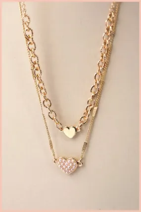Double Layer Heart Necklace