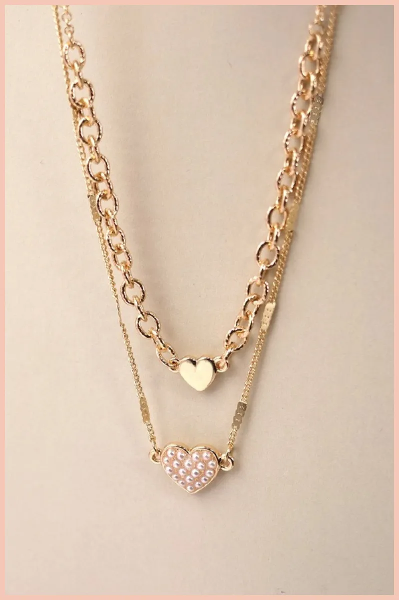 Double Layer Heart Necklace