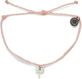 Engraved Mop Palm Silver Bracelet