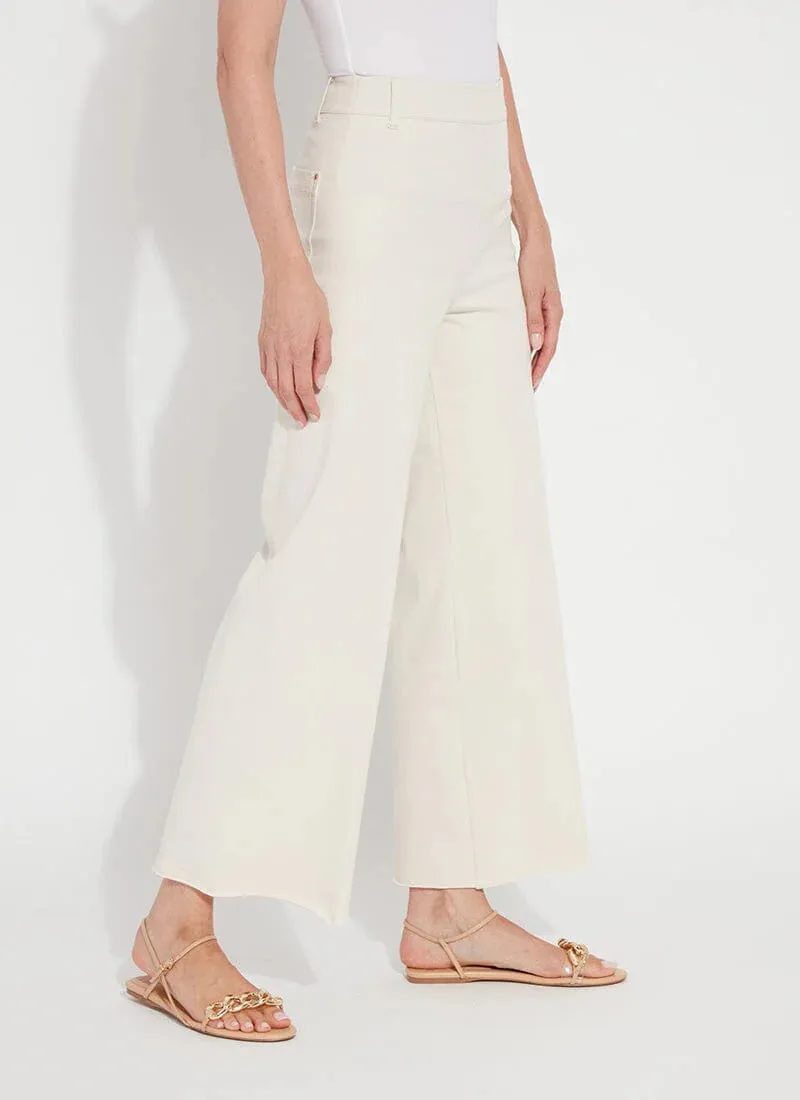 Erin Wide Leg Denim Pant - Oat