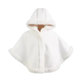 FIRST IMPRESSIONS - Baby Girls Faux-Shearling Cape