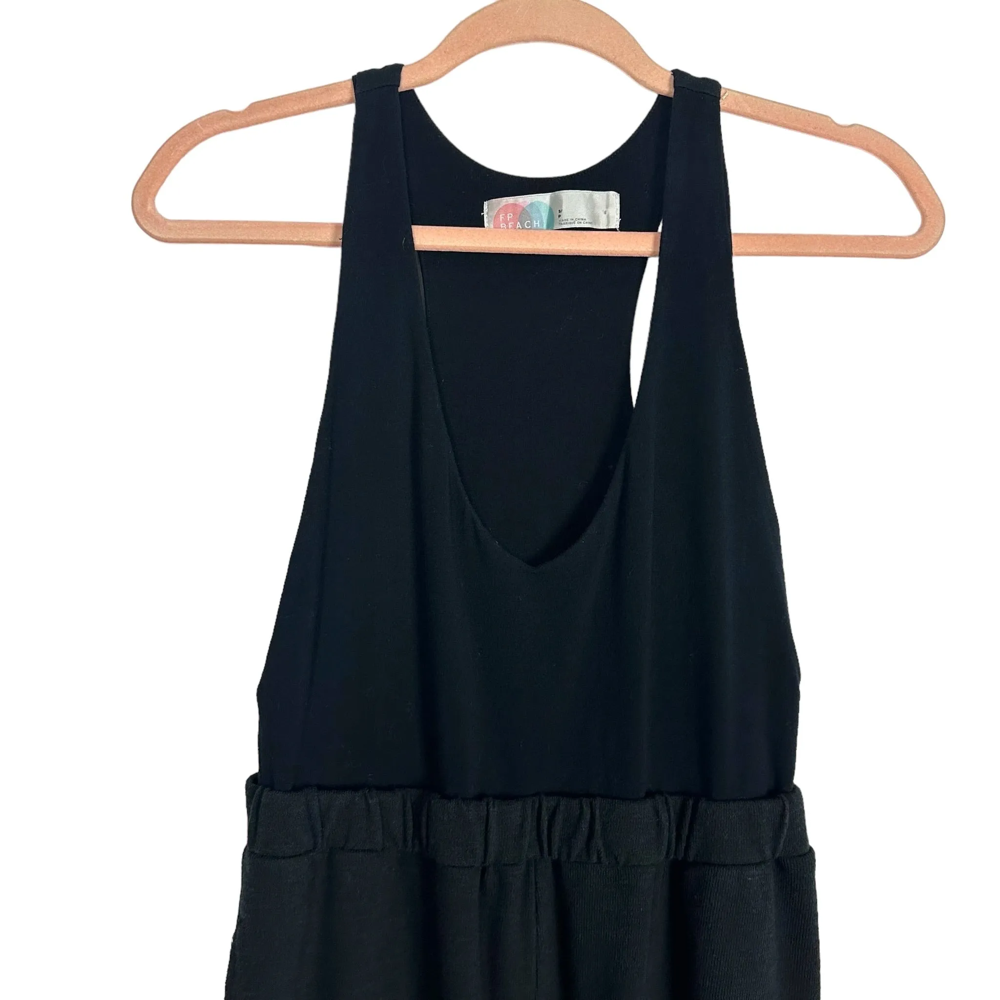 Free People Beach Black Jogger Jumpsuit- Size S