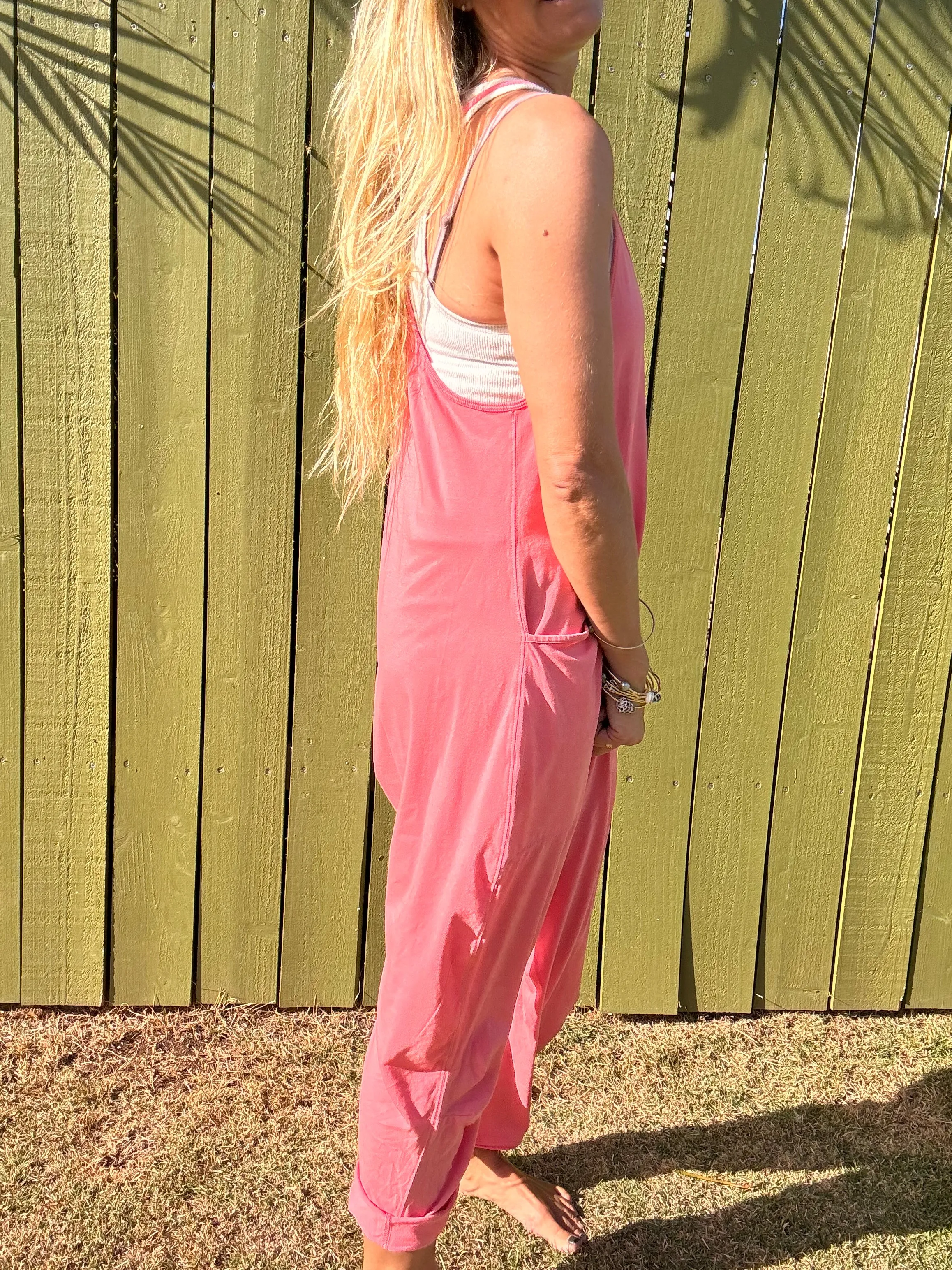 FREE PEOPLE Hot Shot Onesie-Hibiscus