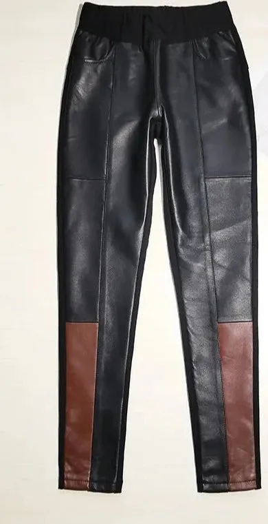Genuine Leather Sheepskin Pants Slim Fit