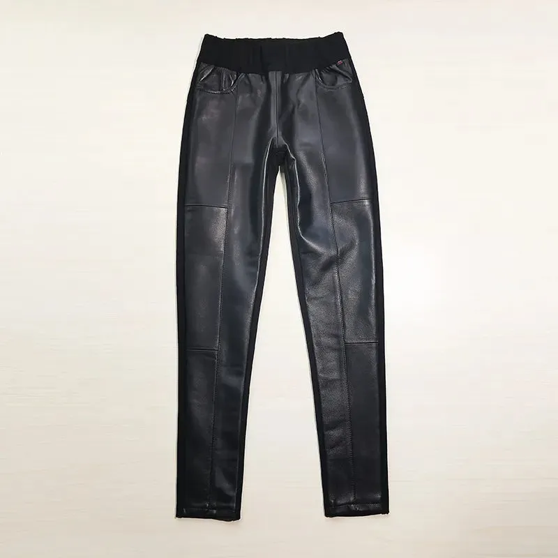 Genuine Leather Sheepskin Pants Slim Fit