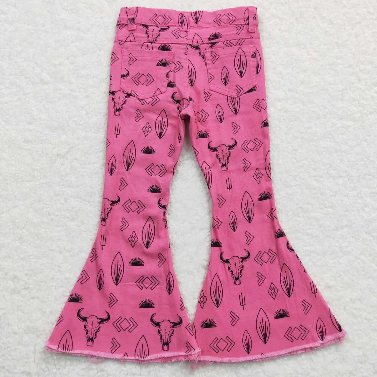 girls cow printed rosy jeans P0159