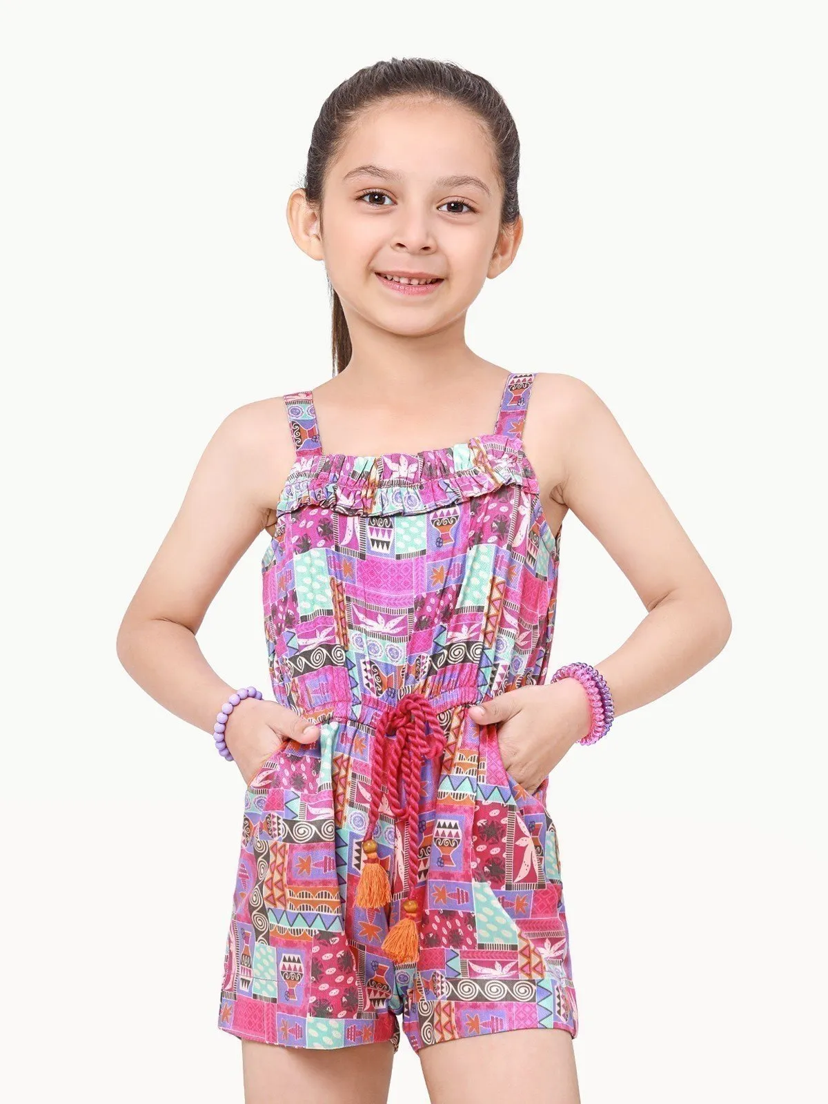 Girl's Pink Jumpsuit - EGTJSW22-017