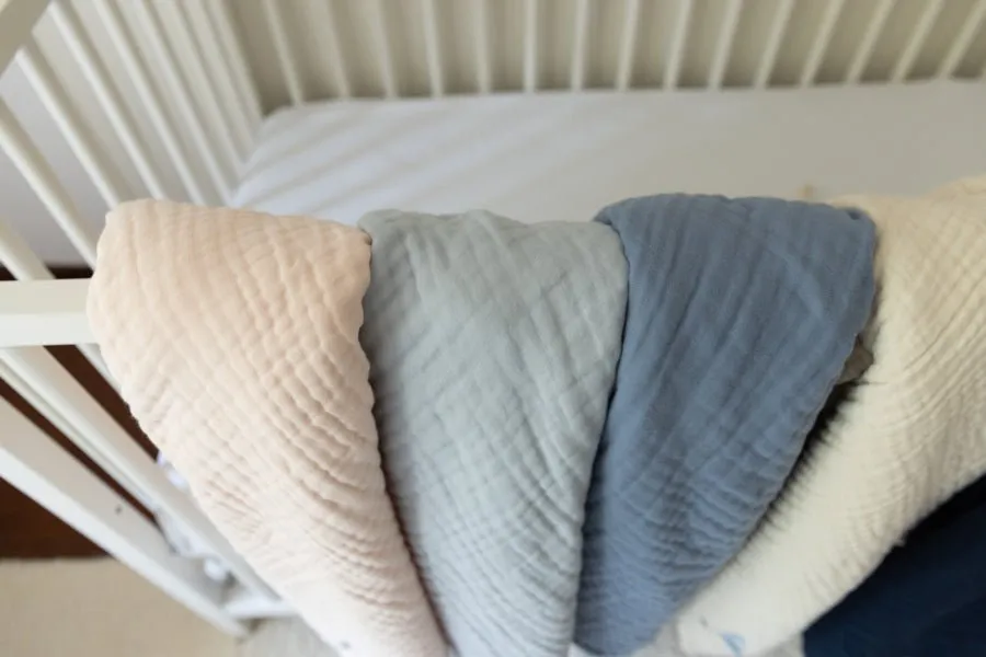 Glacial Sage All-Season Organic Muslin Mini Blanket