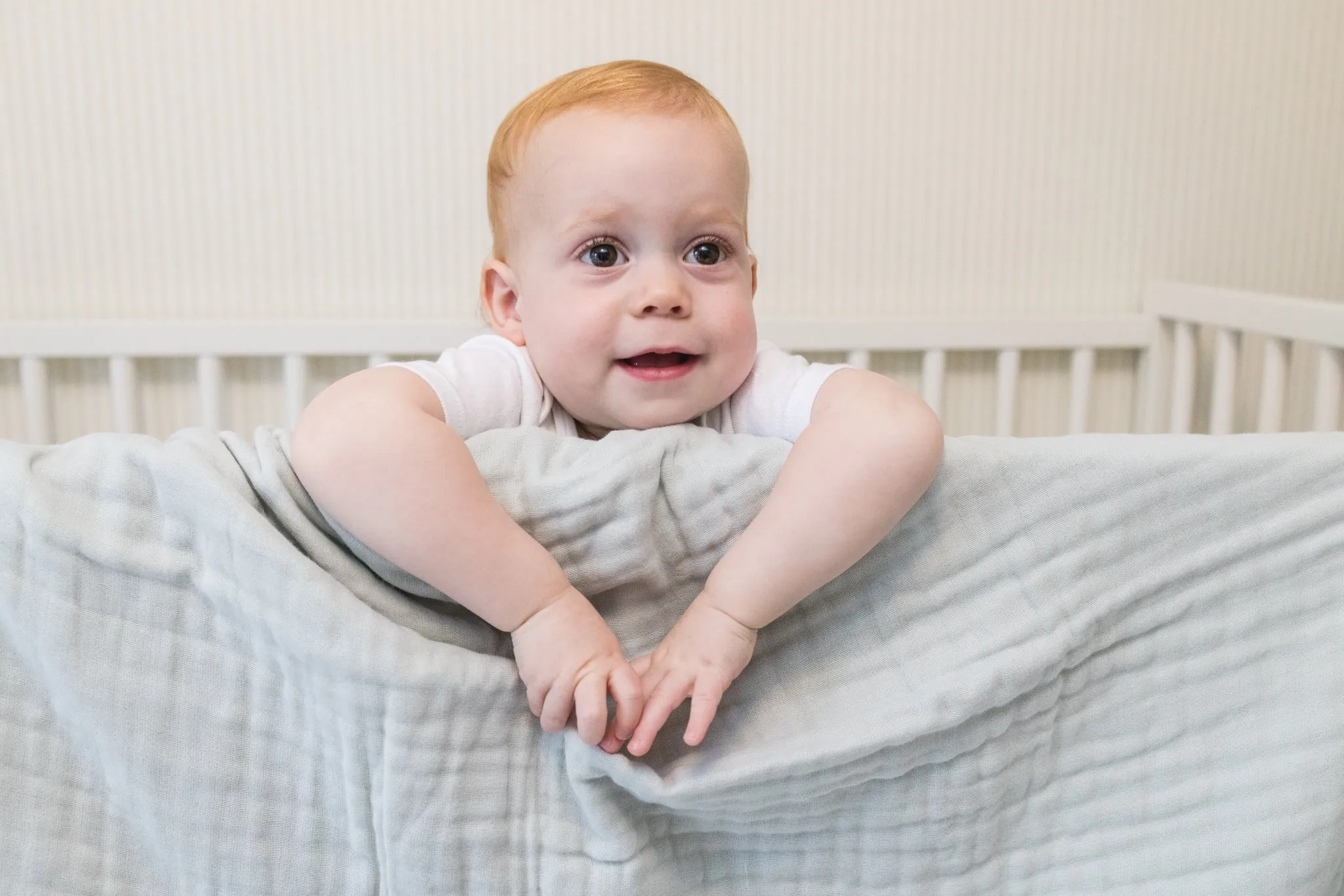 Glacial Sage All-Season Organic Muslin Mini Blanket