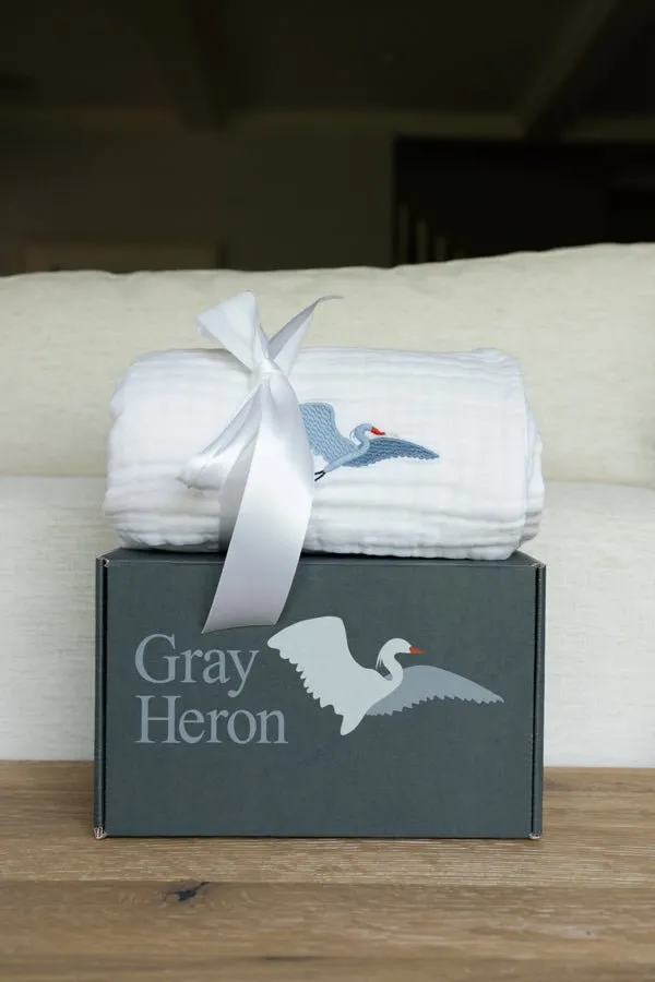Glacial Sage All-Season Organic Muslin Mini Blanket