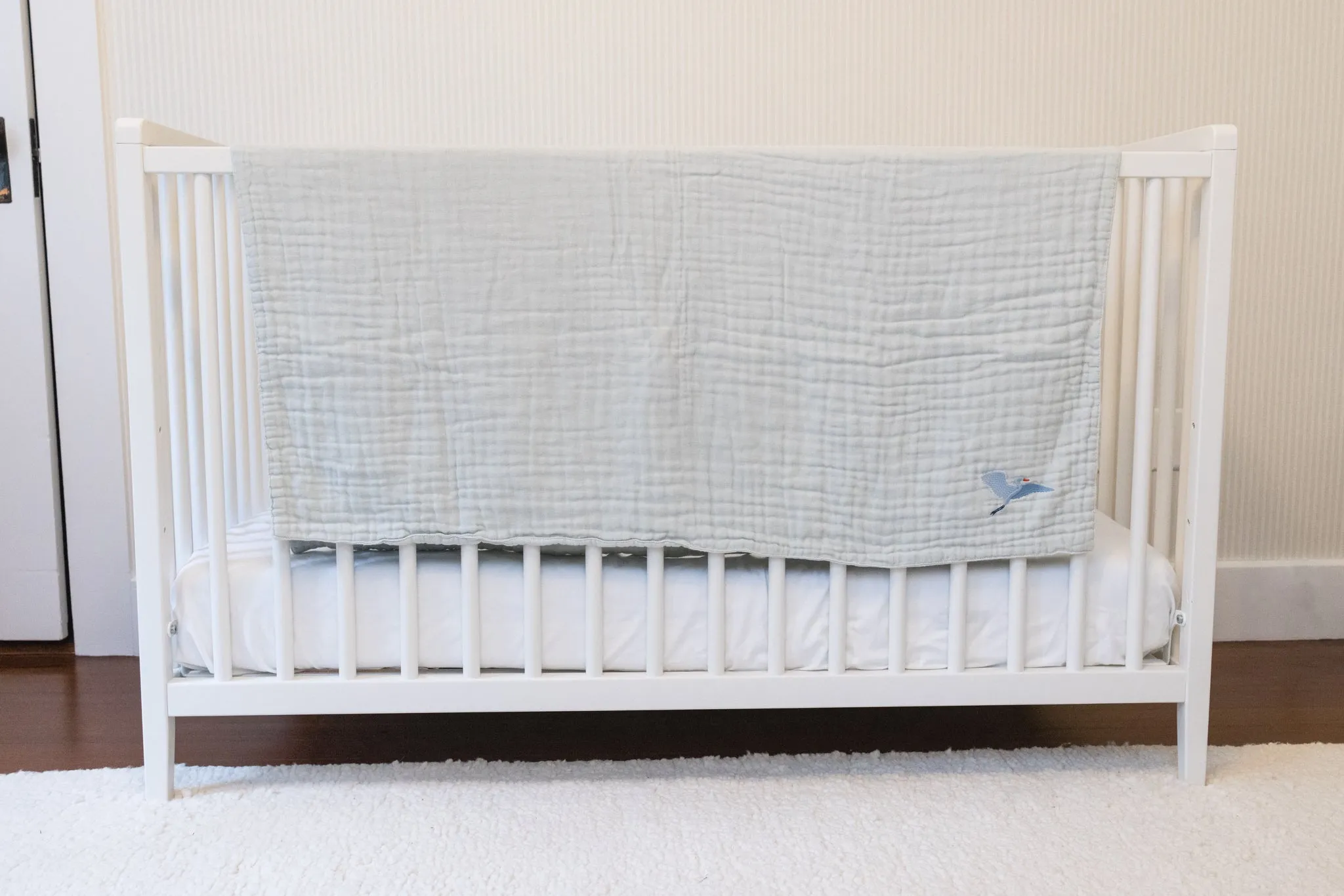 Glacial Sage All-Season Organic Muslin Mini Blanket