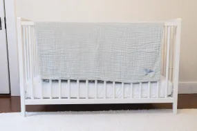 Glacial Sage All-Season Organic Muslin Mini Blanket