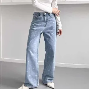 Glow Chic's Wide Leg Straight Jeans
