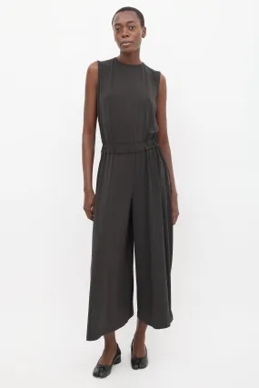 Green Sleeveless Split Wide Leg Jumpsuit