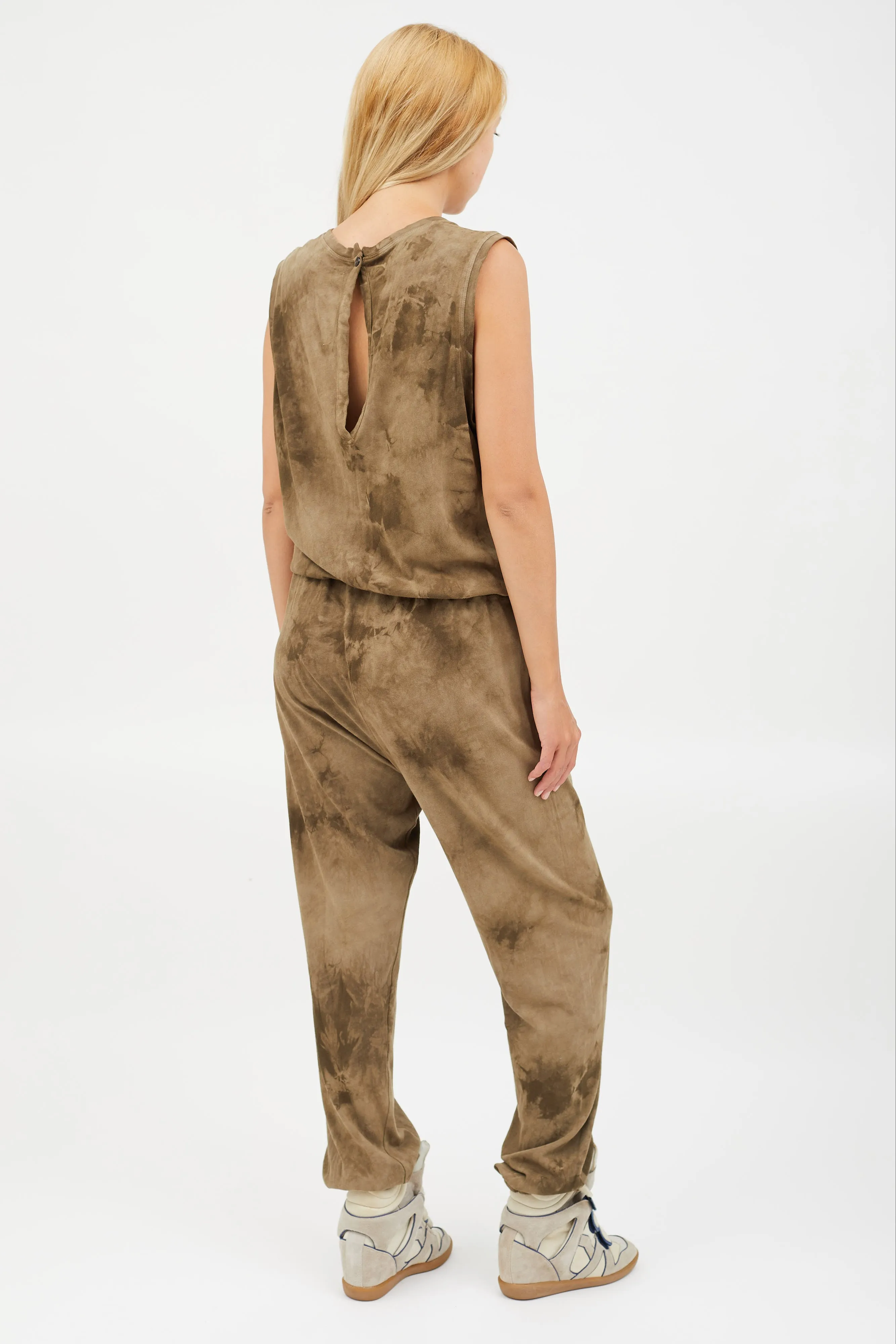 Green Tie Dye Jumpsuit