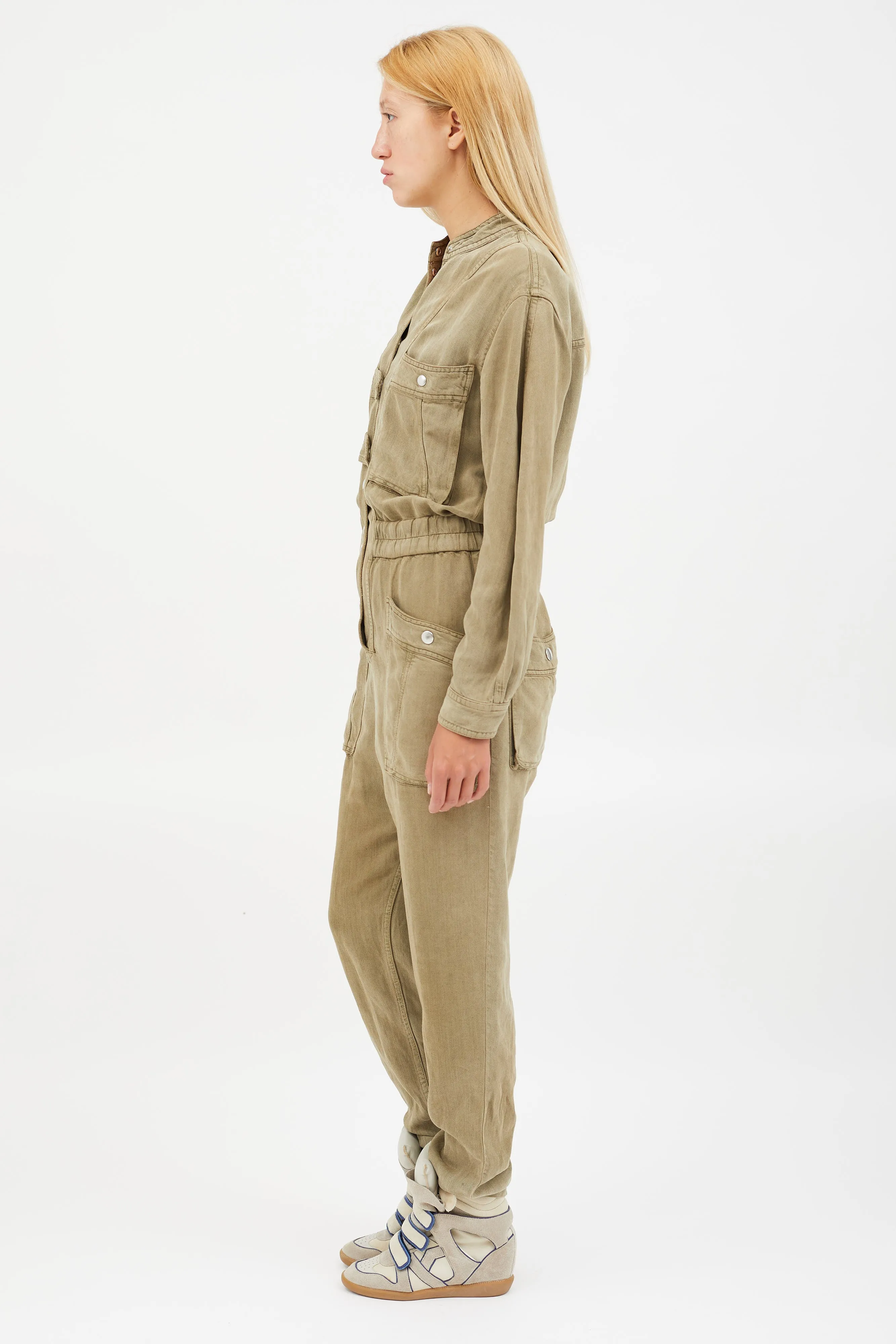 Green Utility Jumpsuit