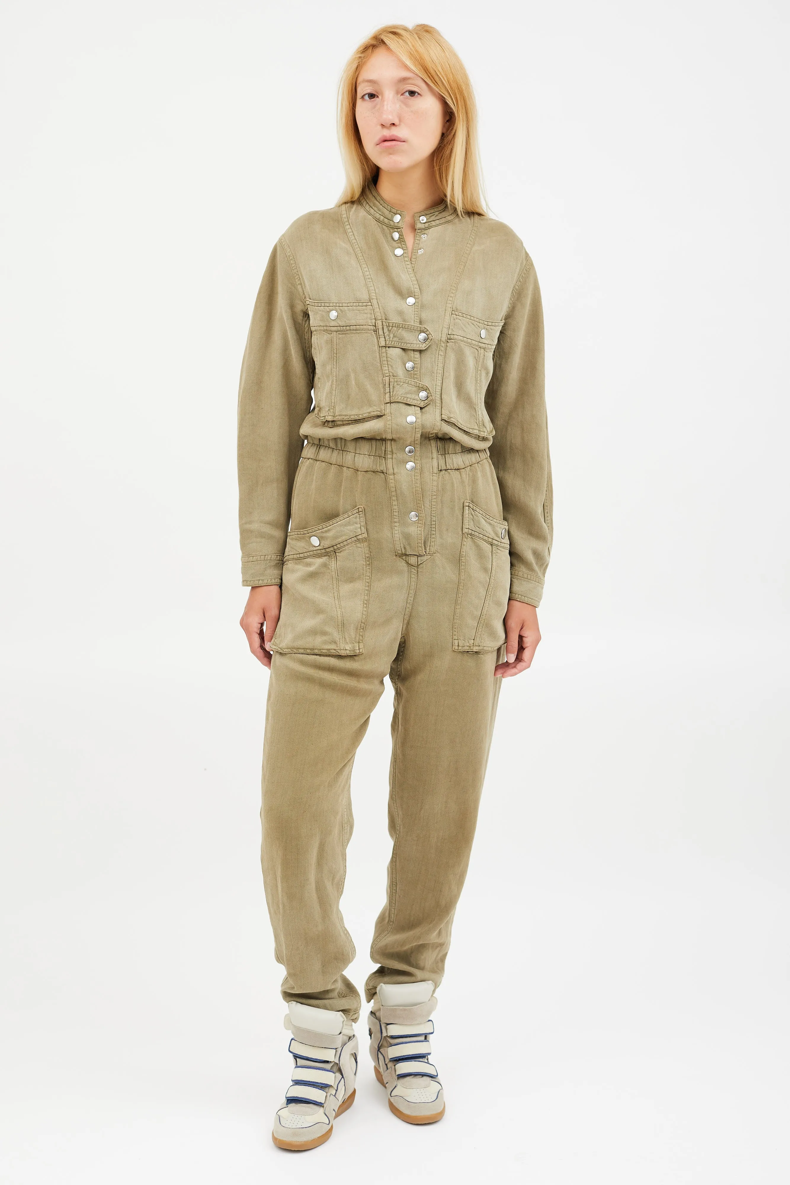 Green Utility Jumpsuit