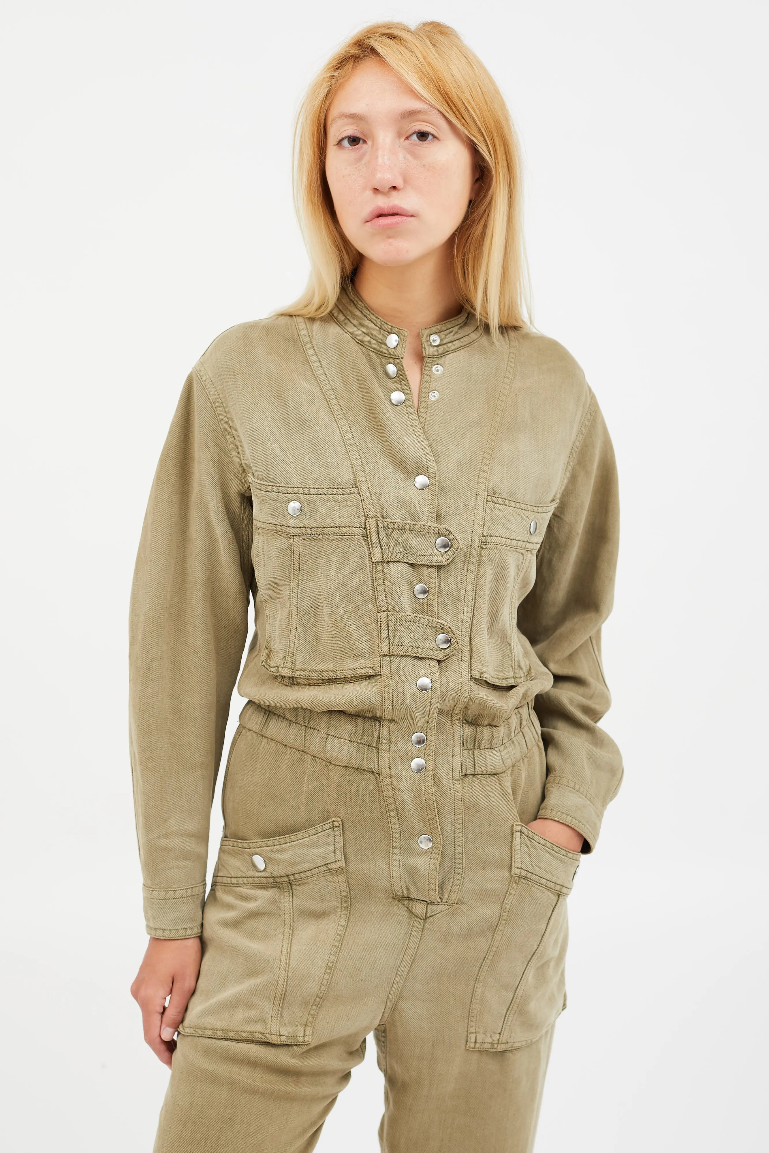 Green Utility Jumpsuit