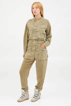 Green Utility Jumpsuit