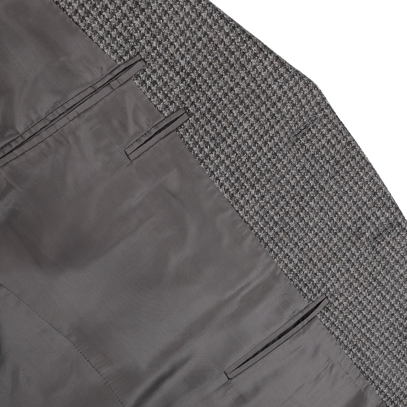 Grey Dogtooth Wool Drop 6 Blazer