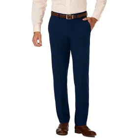 Haggar Mens Slim fit Dress Pants 34 / 29 Blue Solid