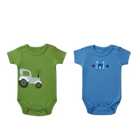 Half-Sleeves  bodysuit printed pack of 2
