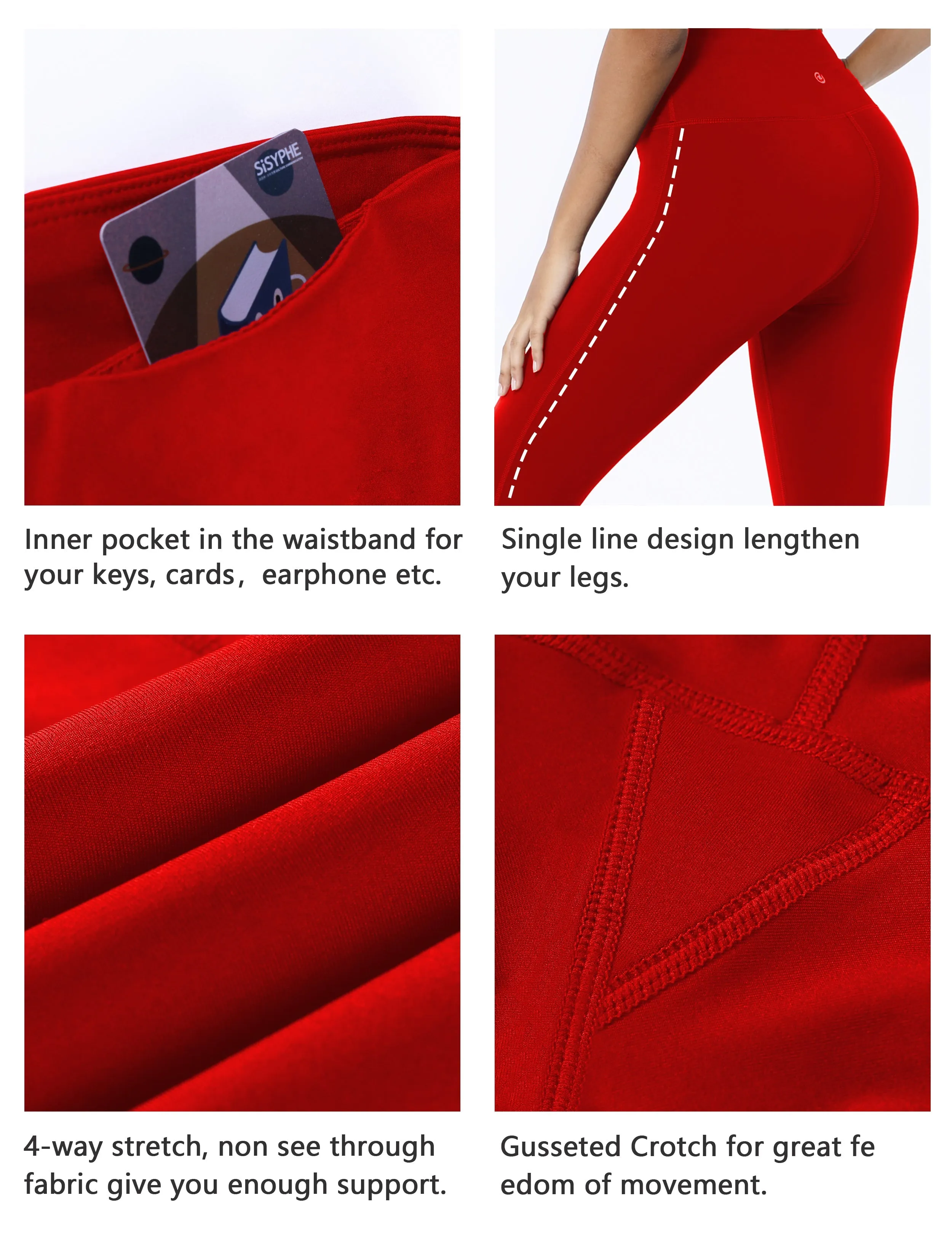 High Waist Side Line Golf Pants scarlet_Golf