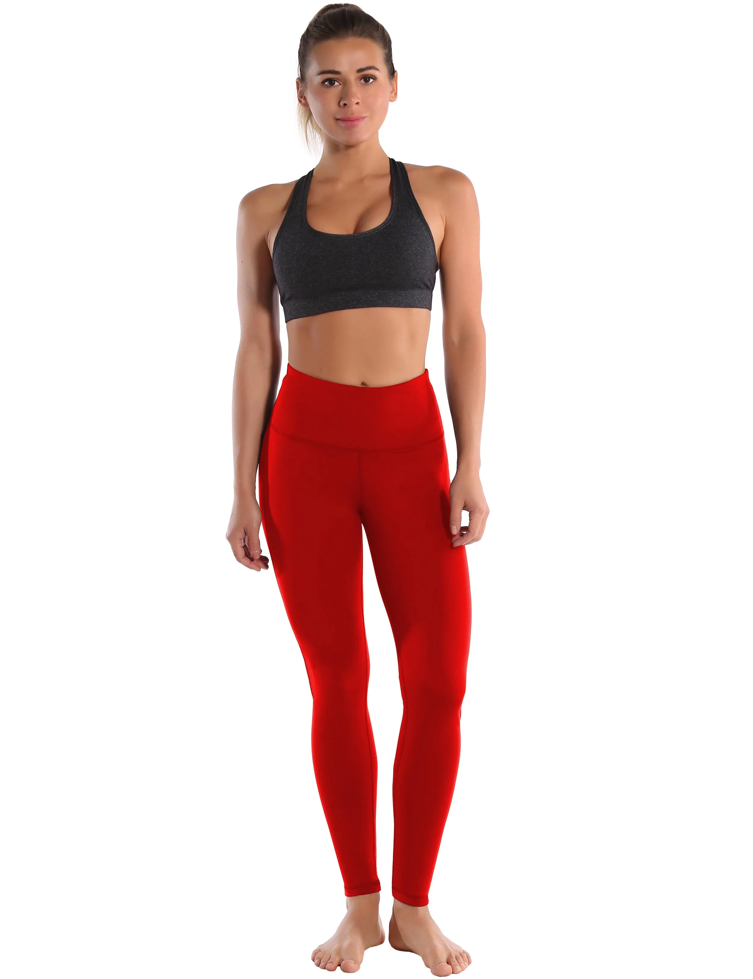 High Waist Side Line Golf Pants scarlet_Golf