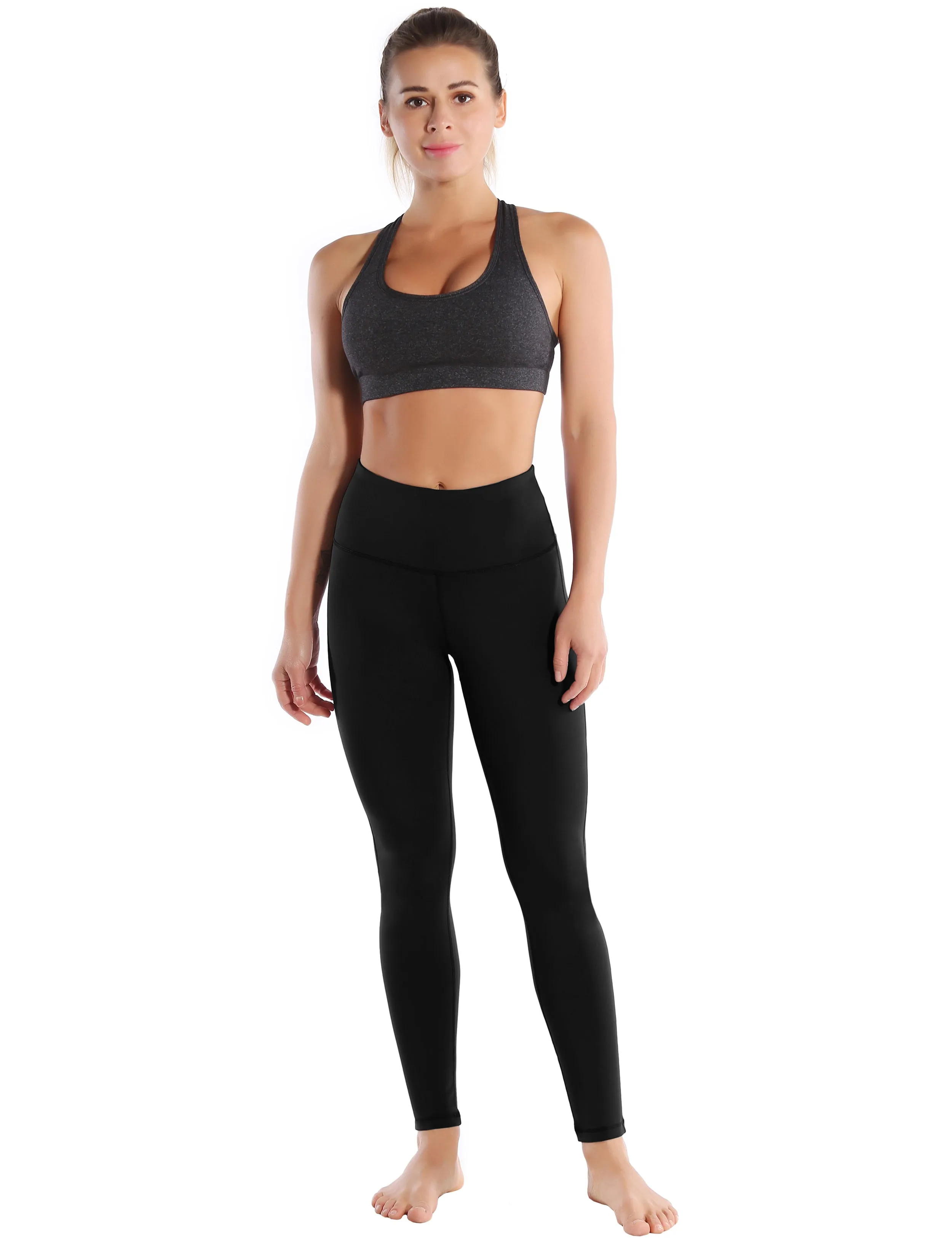High Waist Side Line Pilates Pants black_Pilates
