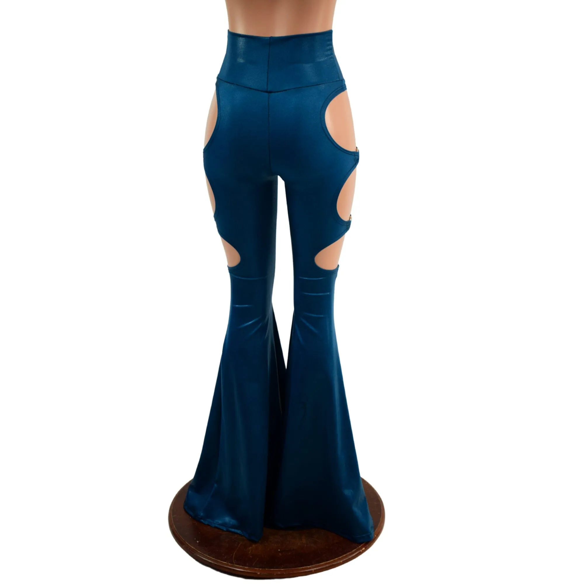 High Waist Solar Flares with Triple Cutouts and O-rings