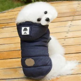 Hipster Soft Cotton Fleece Warm Hooded Winter Vest For Dogs