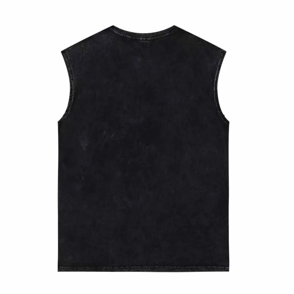I’m A Biker Letters Motorcycle Vintage Washed Vest Top