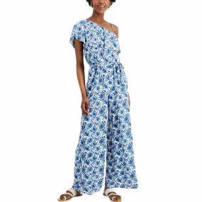INC - Printed One-Shoulder Jumpsuit