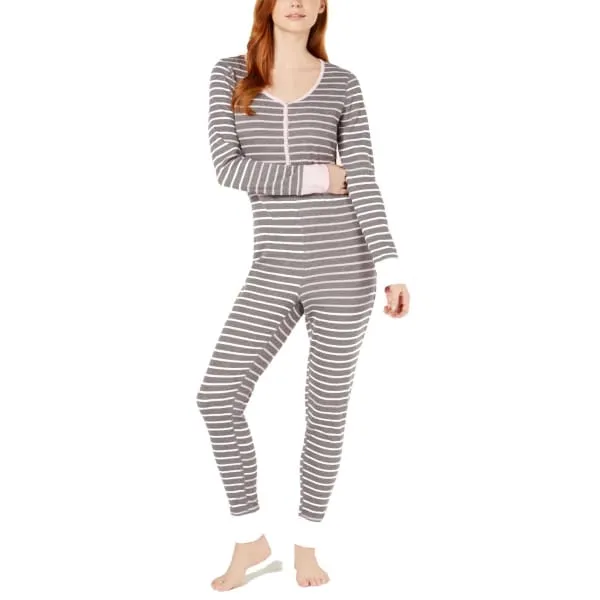 Jenni Thermal One-Piece Pajama Gray