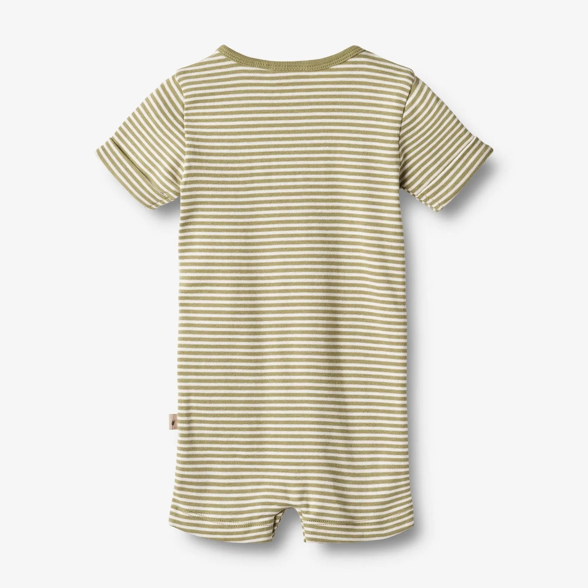 Jumpsuit S/S Alfred - sage green stripe