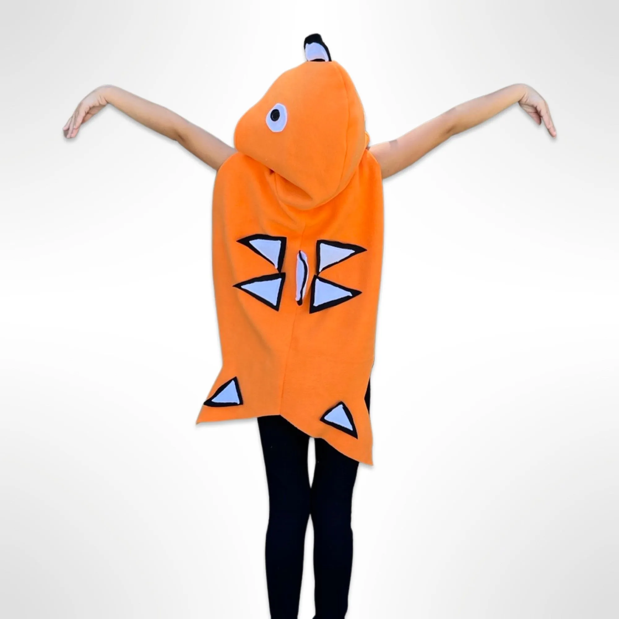 Kids Fish Cape with Hood, Kids Halloween Costume - 4 colors available