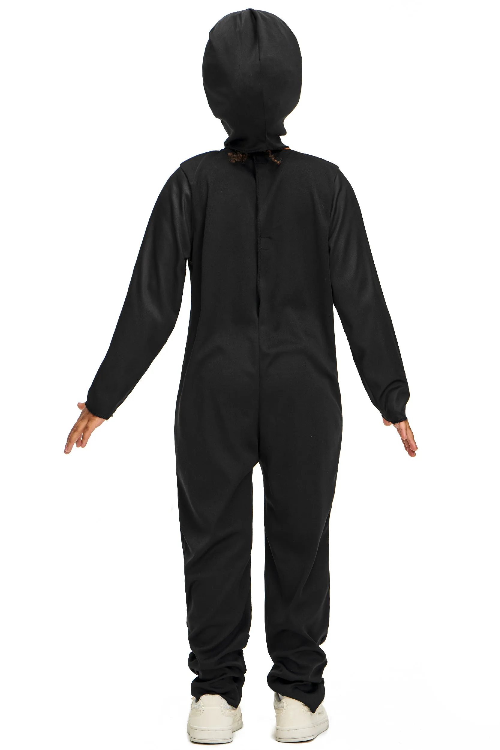 Kids Glow in the Dark Skeleton Jumpsuit Mask Set Halloween Costume