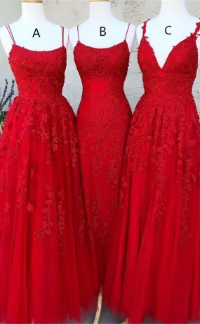 Lace Prom Dress Long, Evening Dress, Formal Dress, Graduation School Party Gown, PC0503