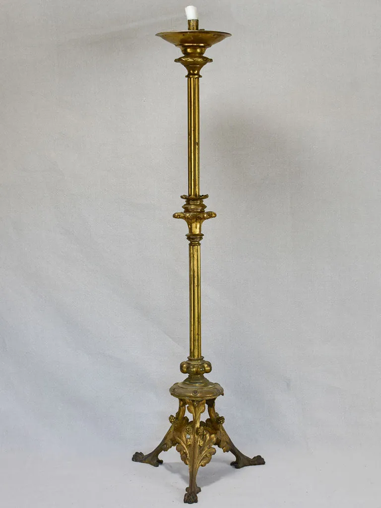 Large nineteenth-century religious altar candlestick 35"