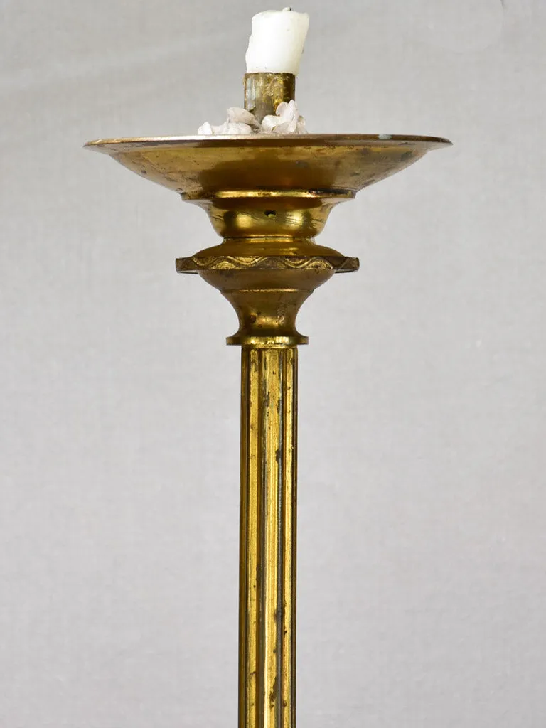 Large nineteenth-century religious altar candlestick 35"