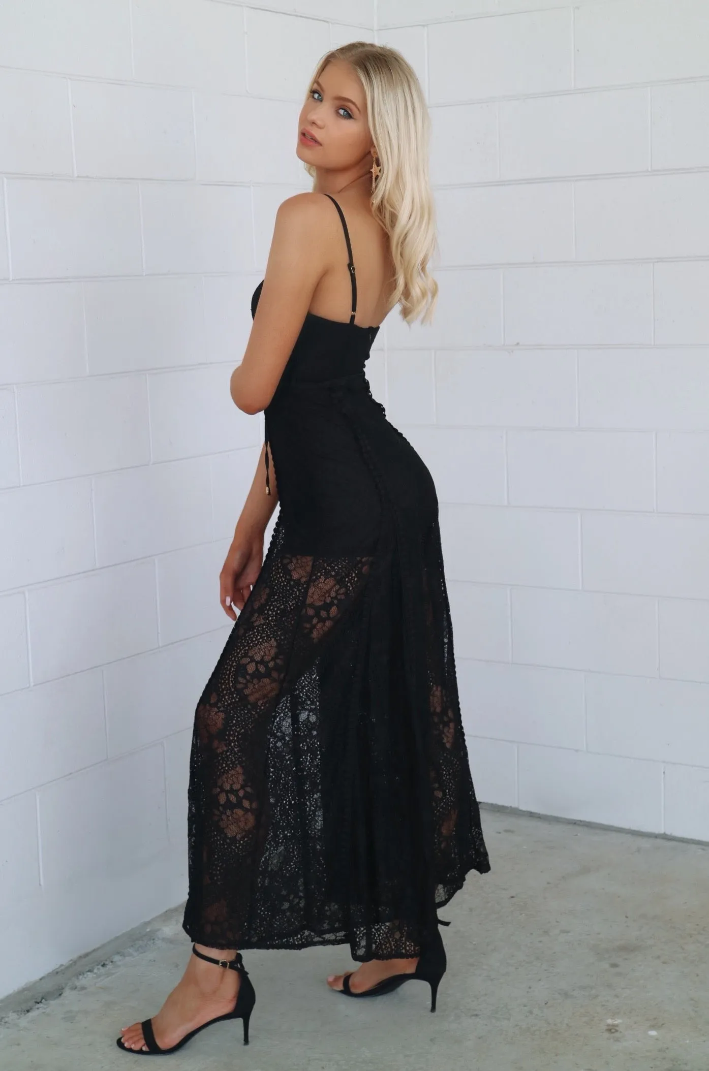 Leticia Lace Jumpsuit - Black