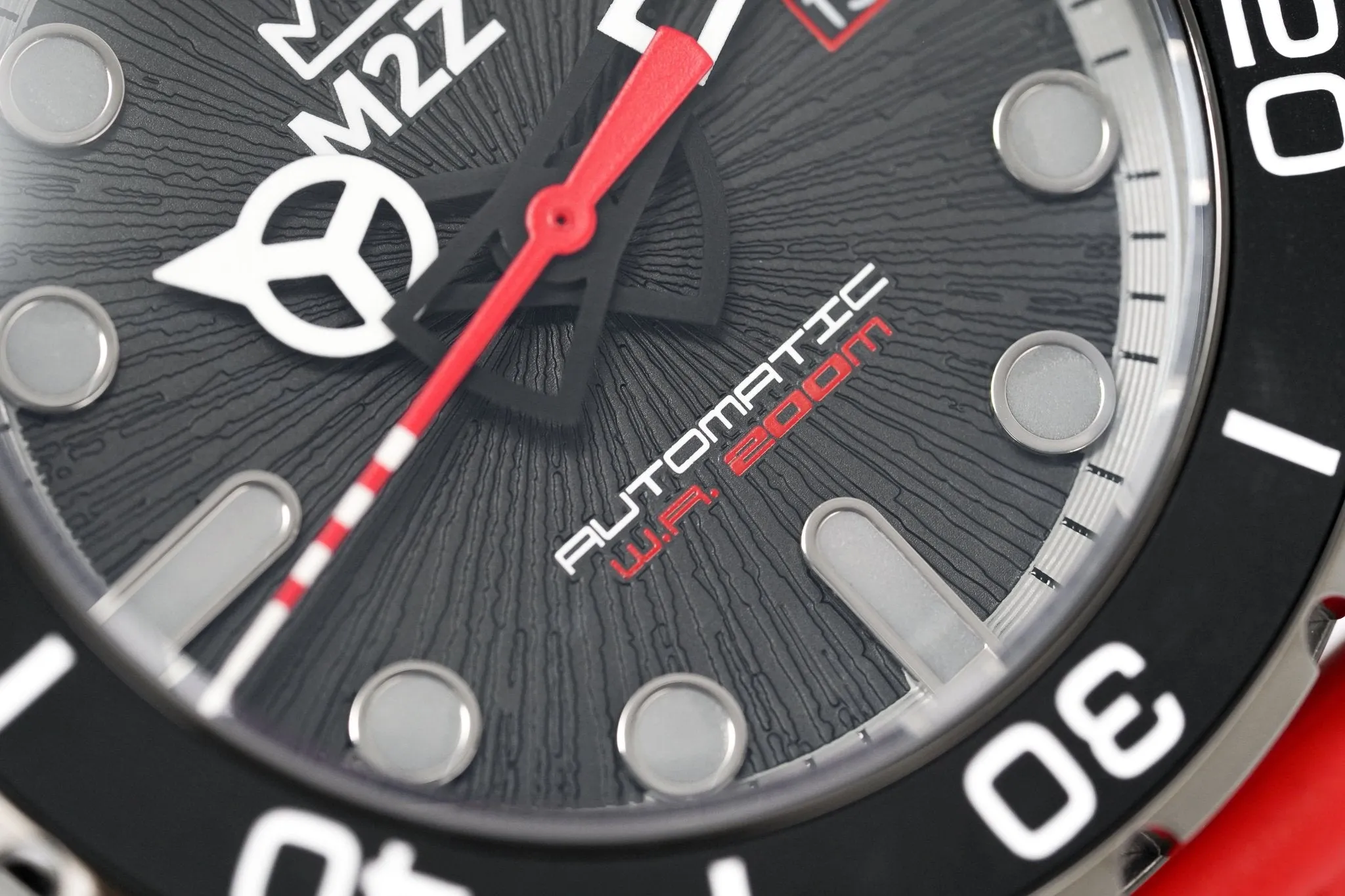 M2Z Men's Watch Diver 200 Red IP Gun 200-005