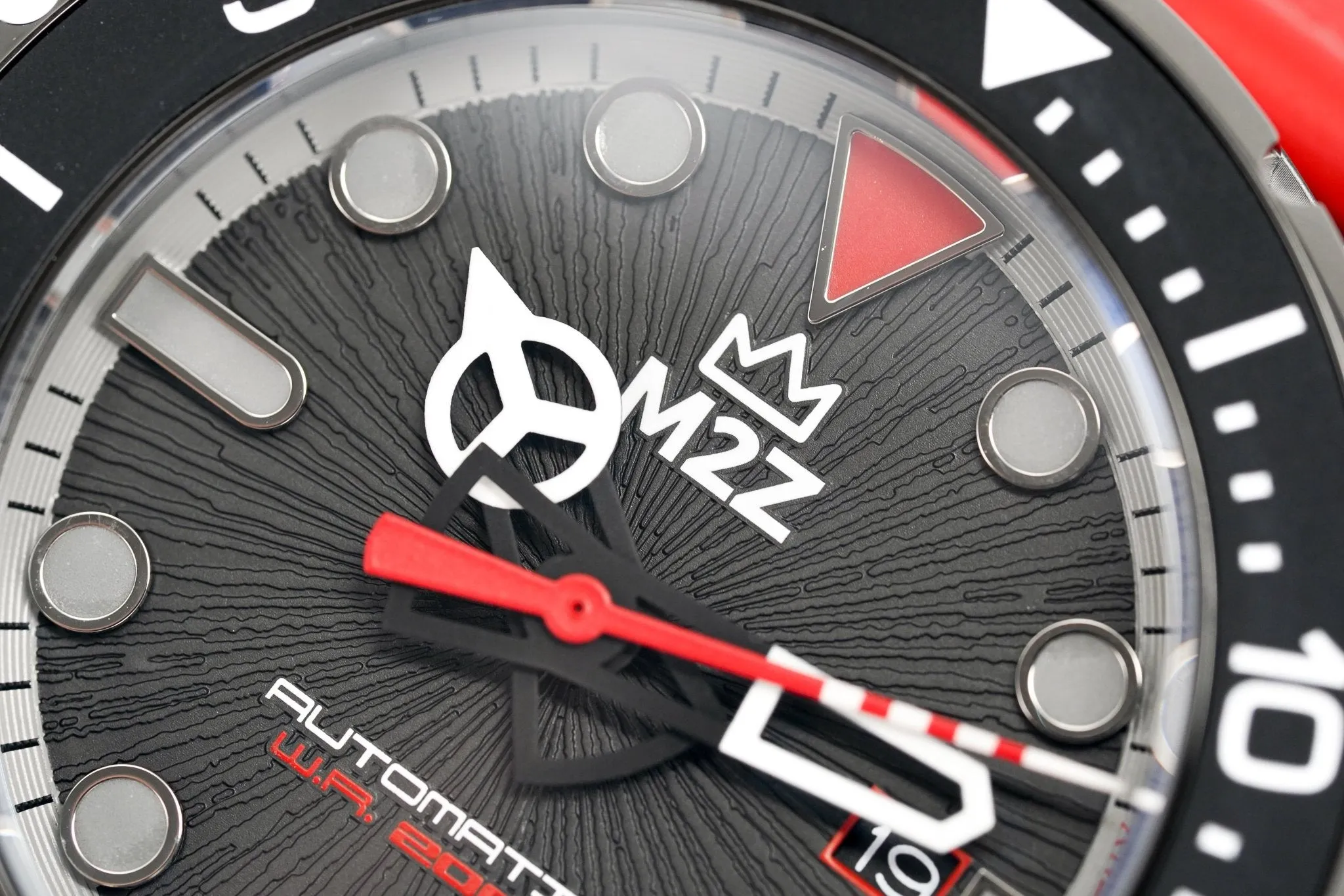 M2Z Men's Watch Diver 200 Red IP Gun 200-005