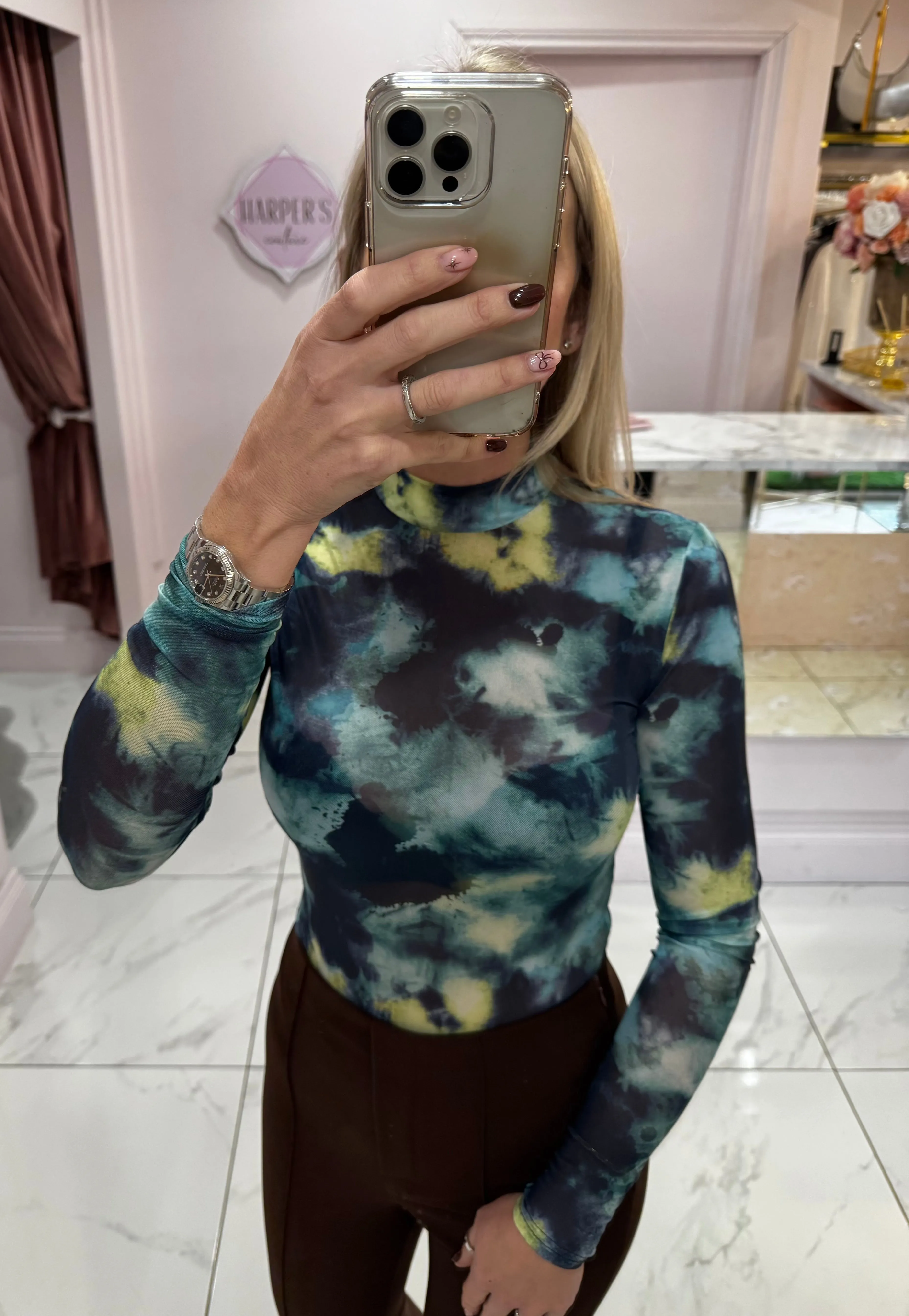 Mable Print Long Sleeve Bodysuit