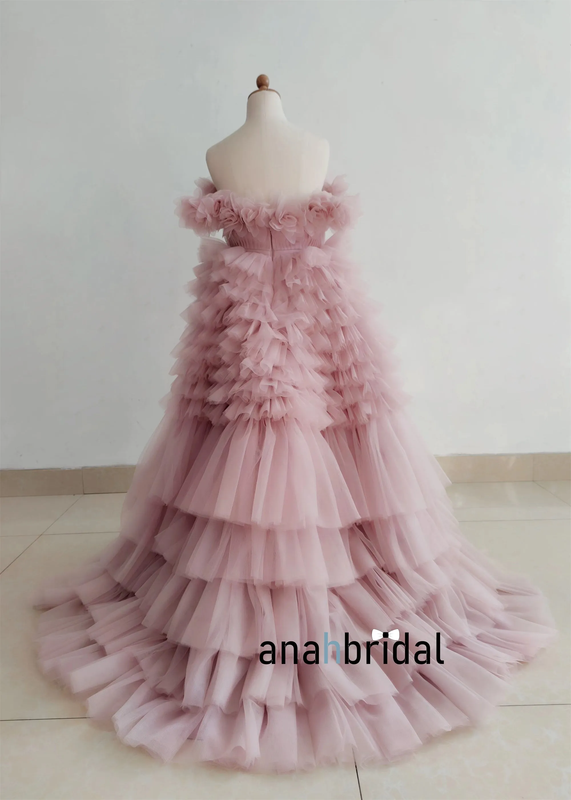 Mauve Tulle Beautiful Flower Girl Dress