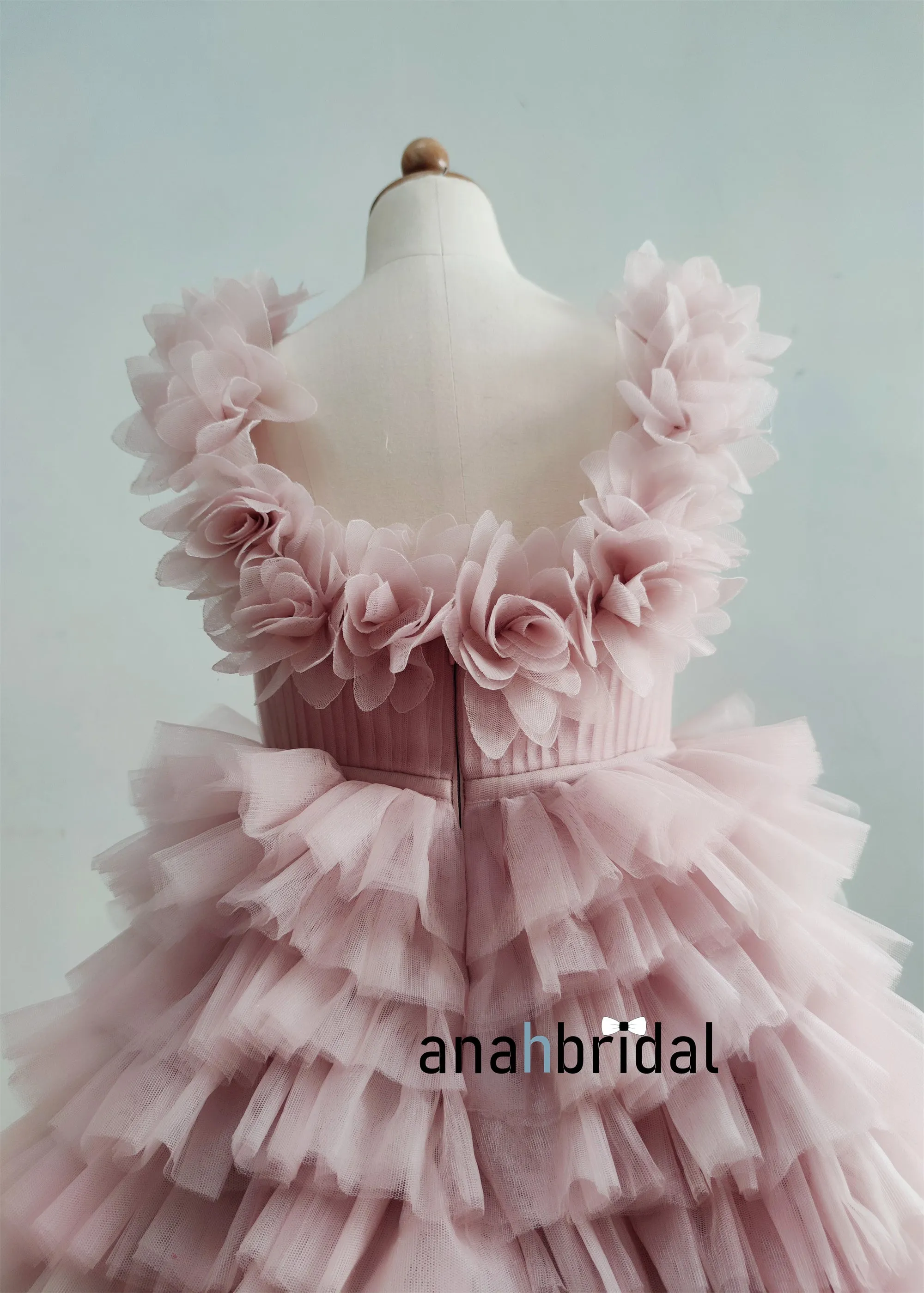Mauve Tulle Beautiful Flower Girl Dress